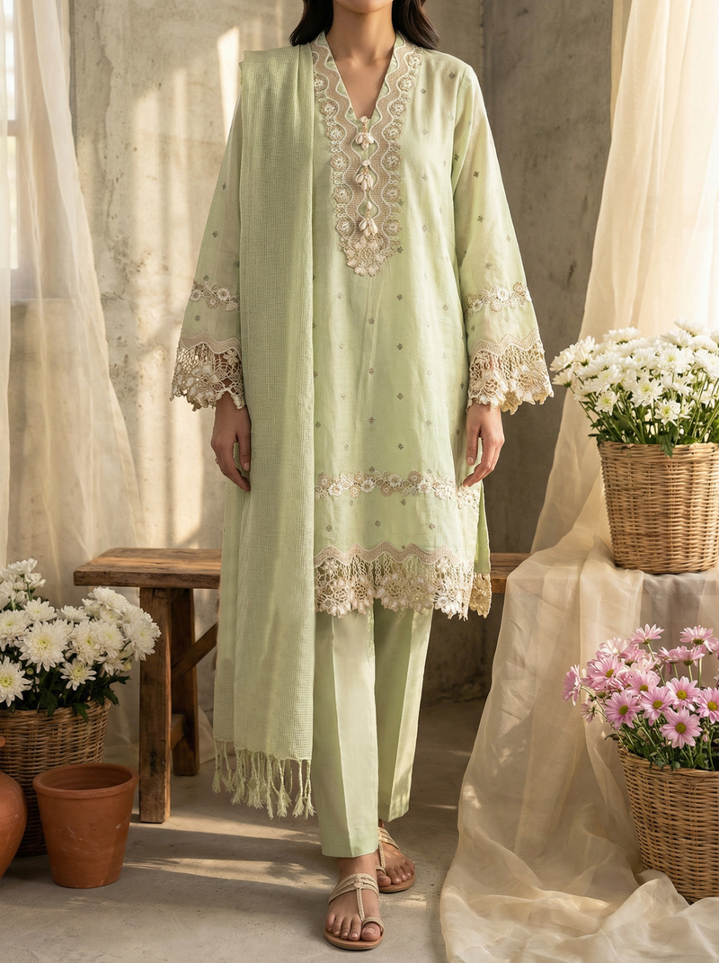 3-Piece Embroidered Suit