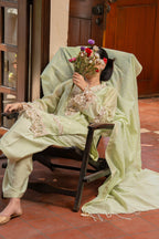 3-Piece EMBROIDERED SUIT - Soft Cardamom