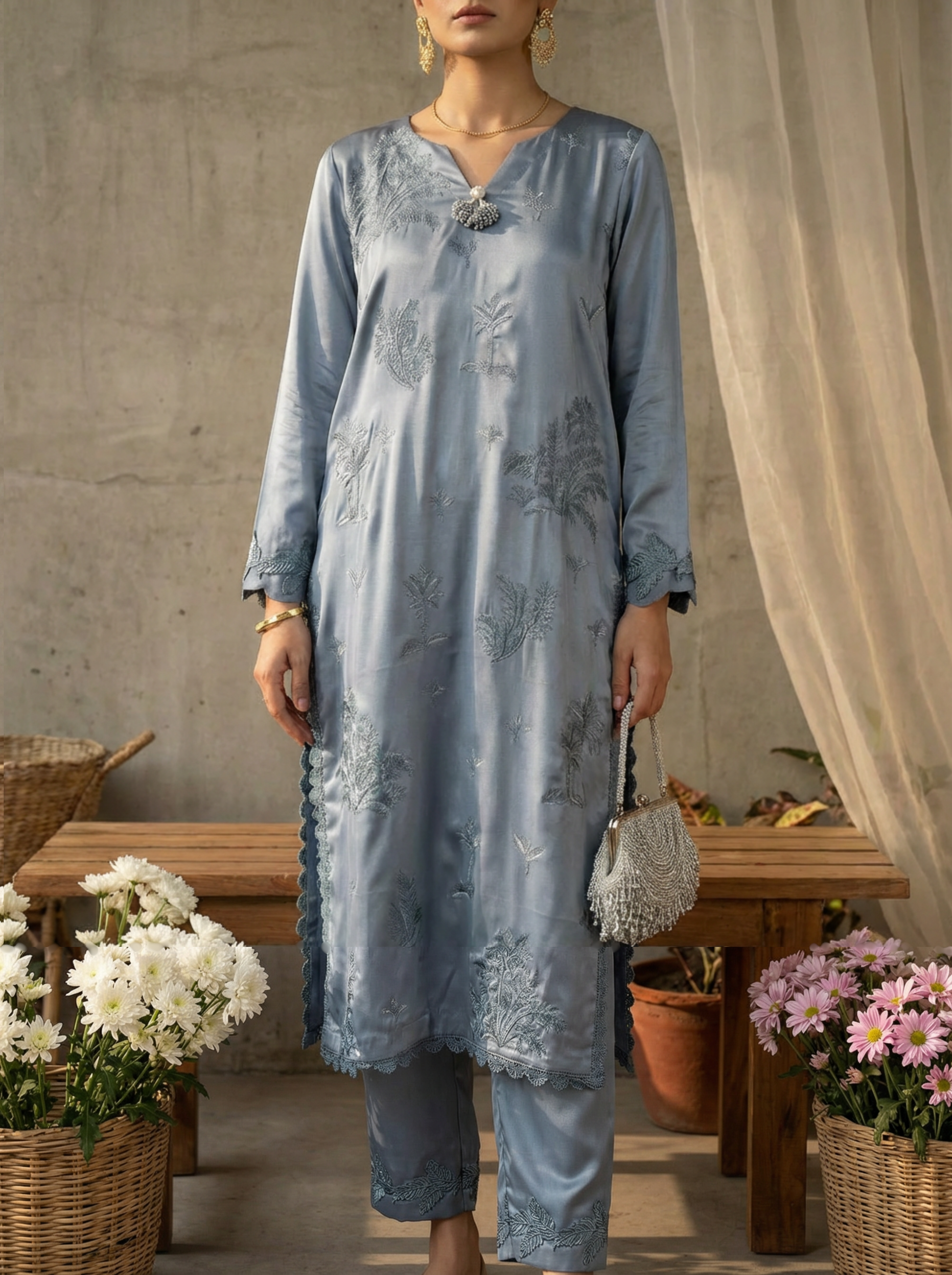 Co-Ord Sets ESSENTIALS - Pale Blue Grey