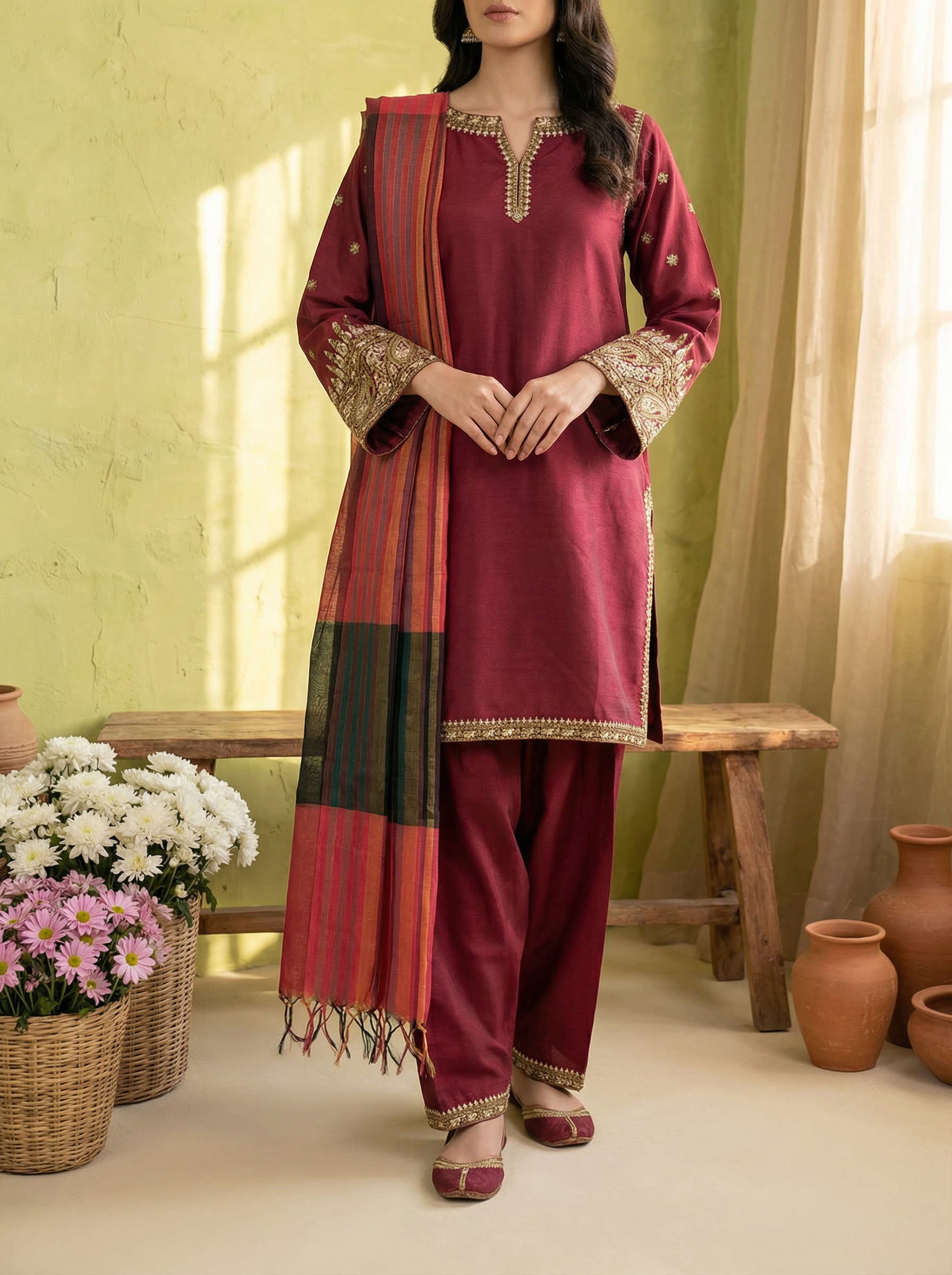 3-Piece EMBROIDERED SUIT - Ruby Rose