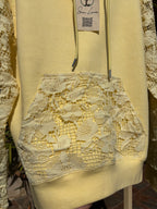 GUIPURE HOODIE - BUTTER YELLOW