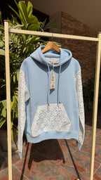 GUIPURE HOODIE - DAY TIME BLUE