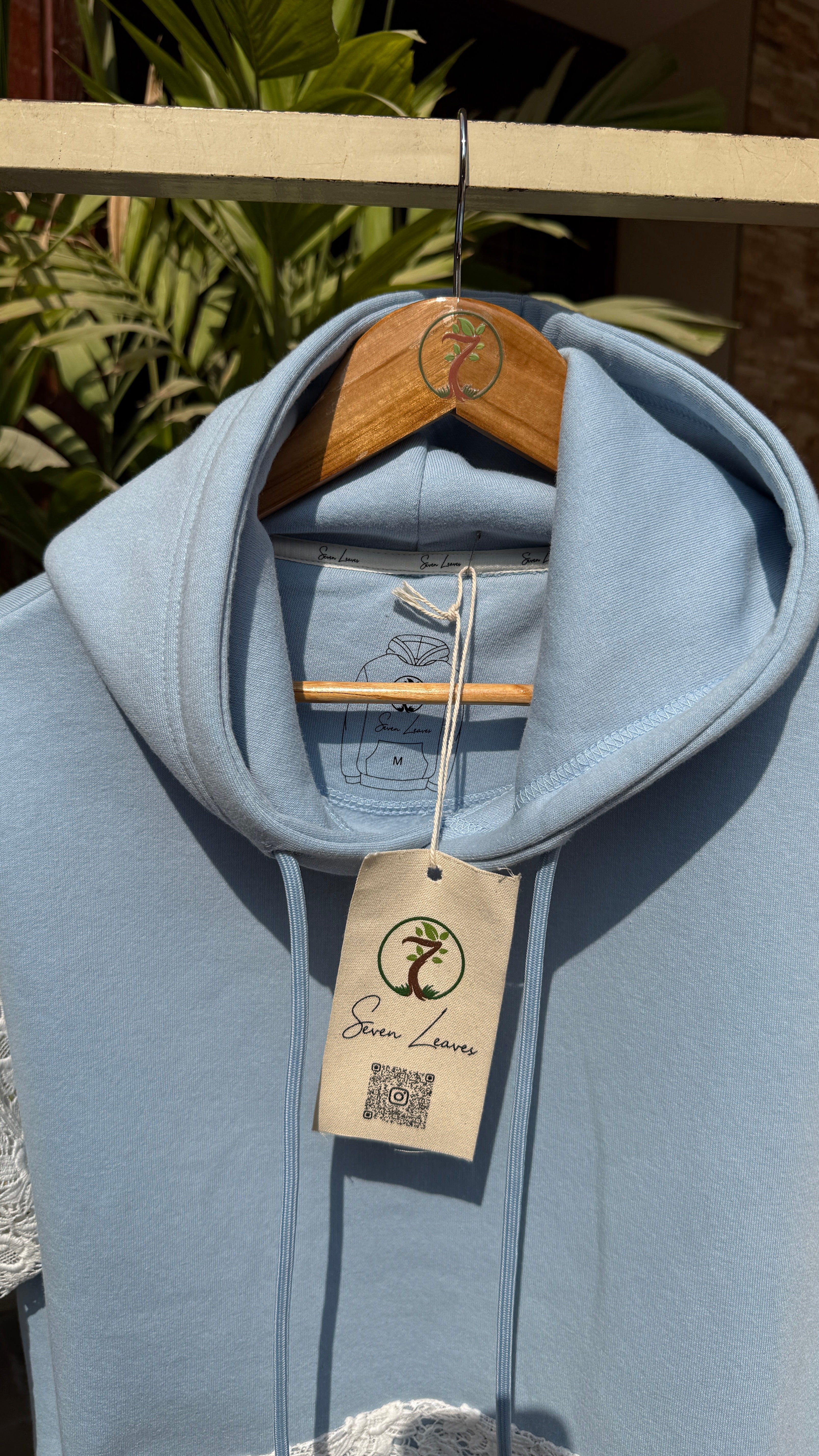 GUIPURE HOODIE - DAY TIME BLUE