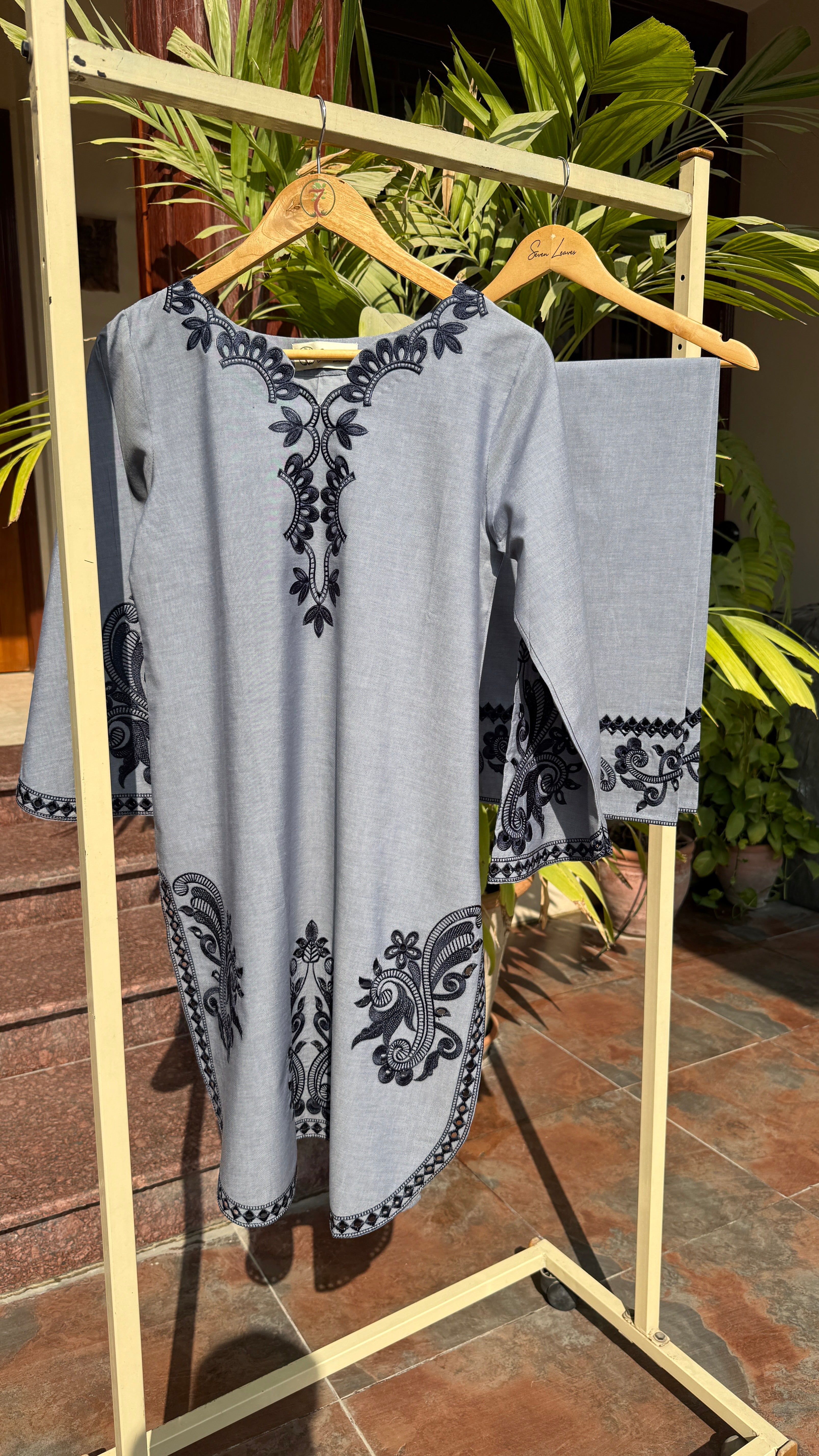 CO-ORD SET - DENIM-GREY