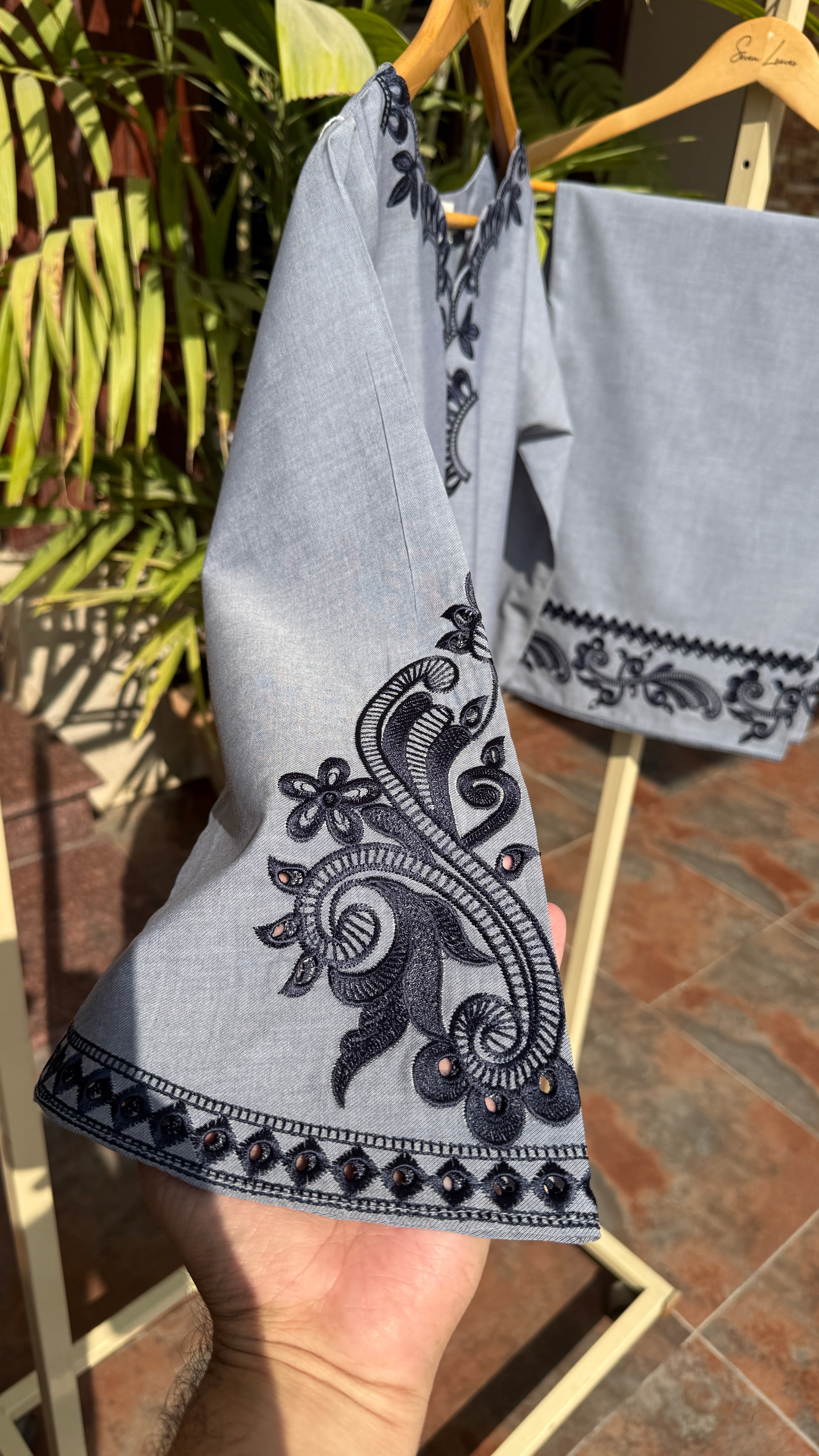 CO-ORD SET - DENIM-GREY