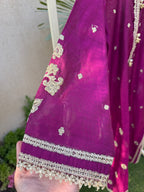 3-Piece EMBROIDERED SUIT - Mulberry Pink