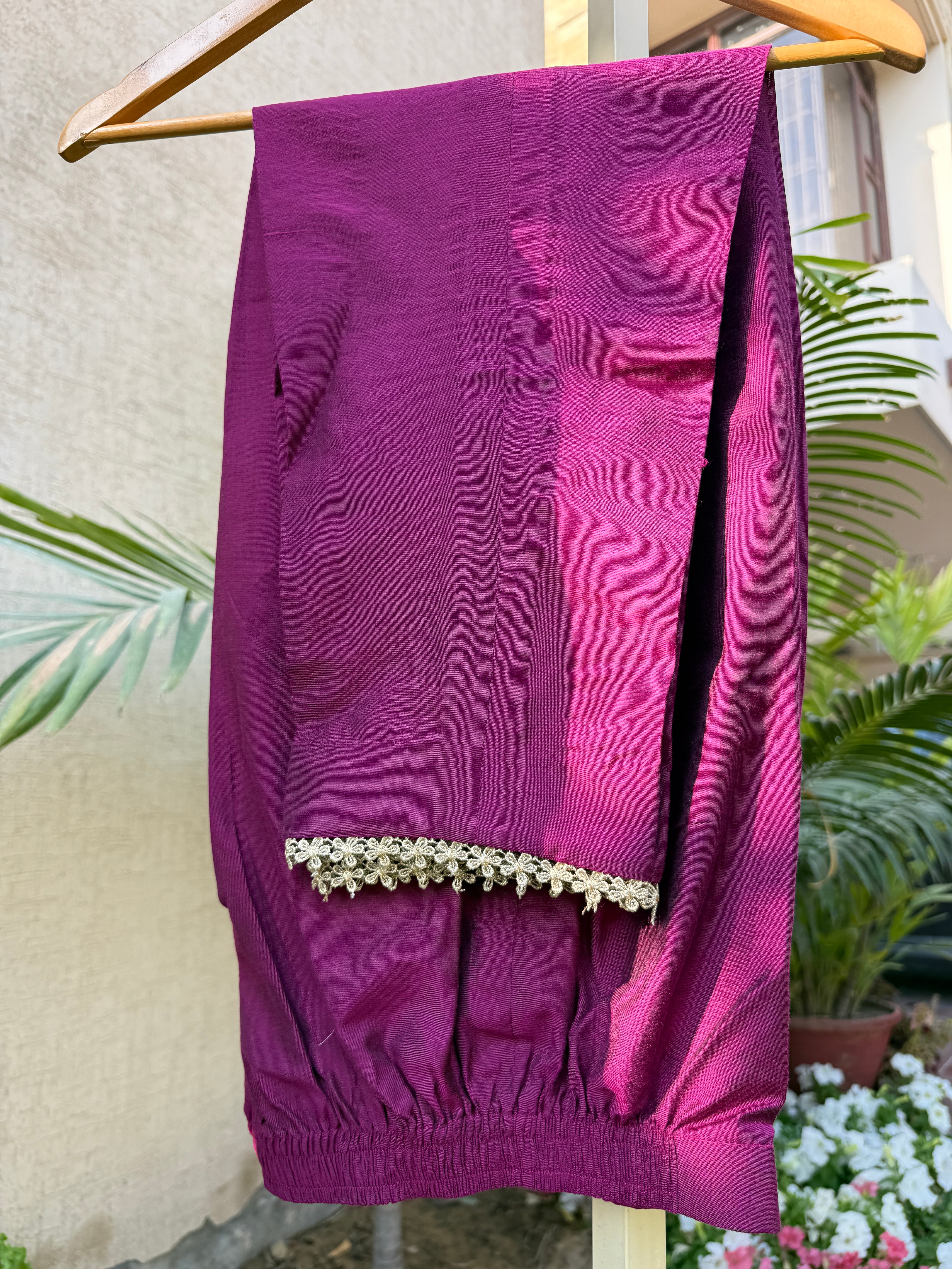 3-Piece EMBROIDERED SUIT - Mulberry Pink