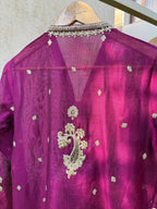 3-Piece EMBROIDERED SUIT - Mulberry Pink