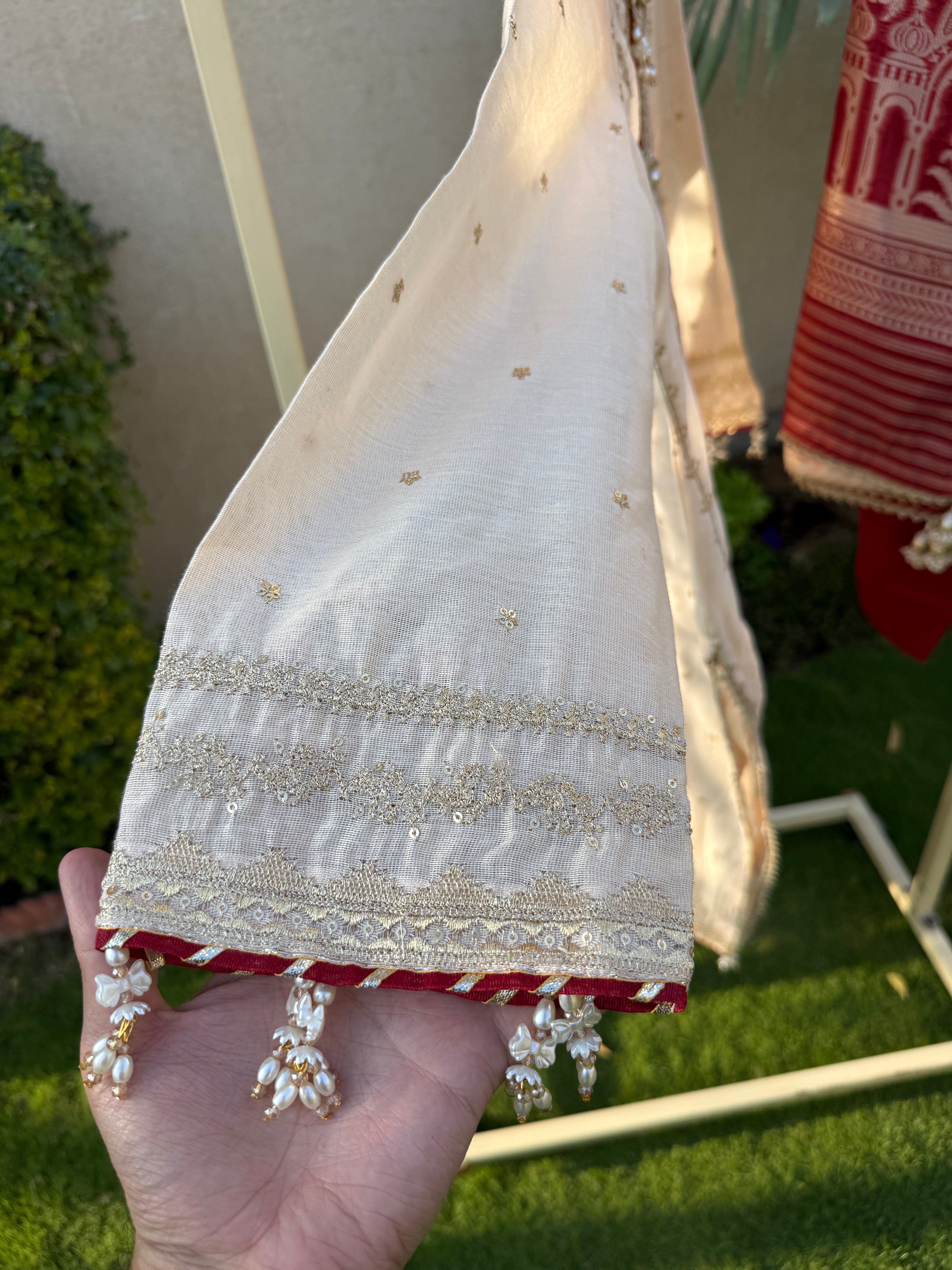 3-Piece EMBROIDERED SUIT - Royal Ivory