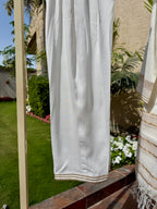 3-Piece HAND WOVEN KHADDI SUIT -Pearl White