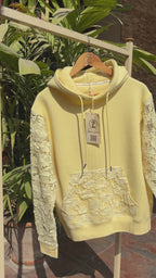 GUIPURE HOODIE - BUTTER YELLOW